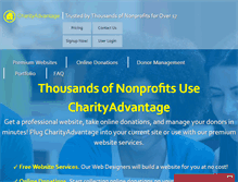 Tablet Screenshot of charityadvantage.com